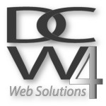 DCW4 Web Solutions Logo - Grayscale